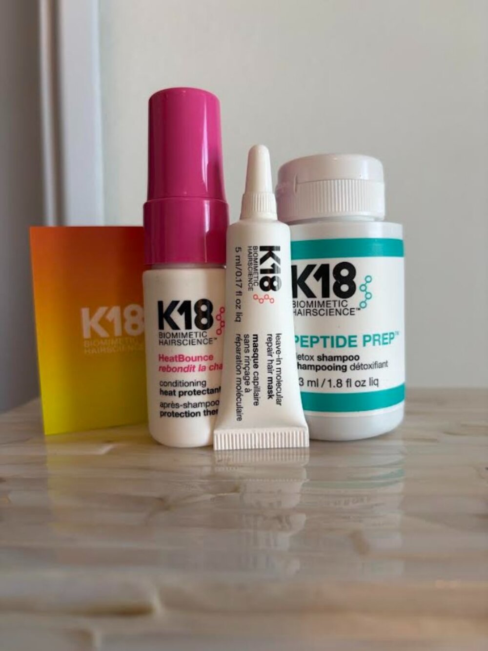 BUNDLE! K18 Peptide Prep Detox Shampoo & HeatBounce Conditioning Set BRAND NEW